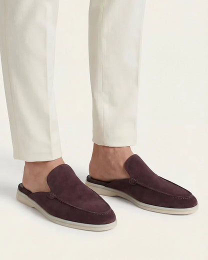 Kaffee Wildleder Yacht Pantolette