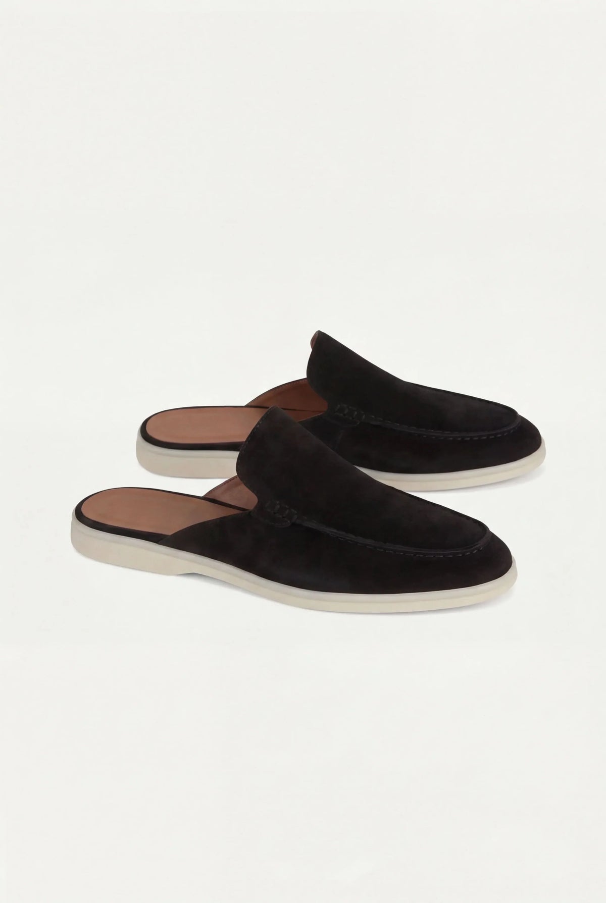 Schwarze Yacht-Pantolette aus Wildleder